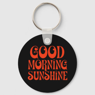 Good Morning Sunshine Retro Decor Print Keychain