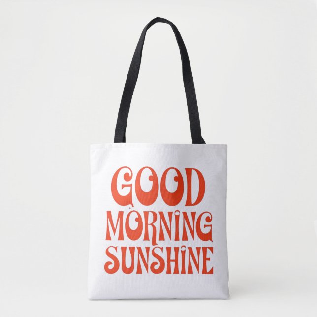 Good Morning Sunshine Retro Decor Print Tote Bag (Front)
