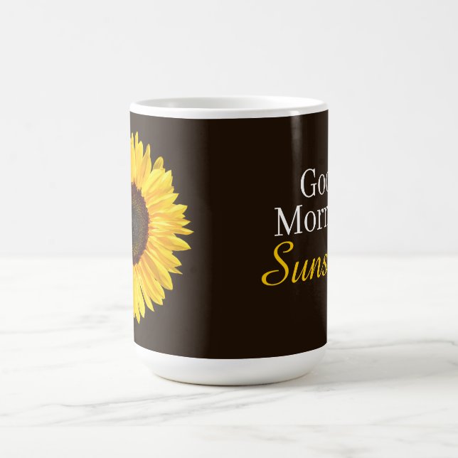 Good Morning Sunshine Sunflower Coffee Mug (Center)
