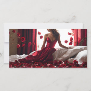 Good morning Valentine girl Greeting card 