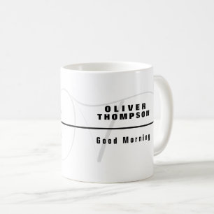 Good Morning White Mug with Personalized Name