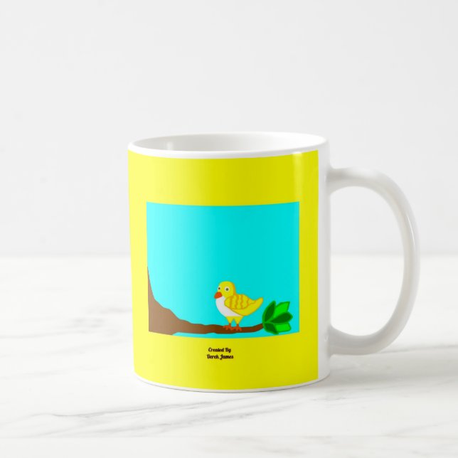 Good Morning Yellow Bird Coffee Mug (Right)