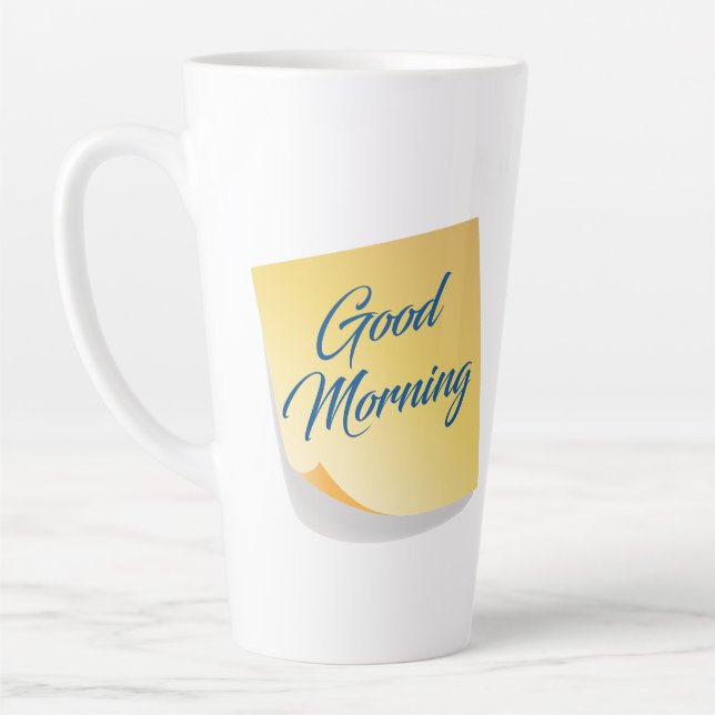 Good Morning Yellow Note Coffee Mug (Gauche)