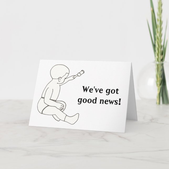 Good News Baby Adoption Announcement Cards (Front)