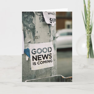 GOOD NEWS Custom Text New Year Holiday Card