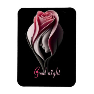 Good Night Attractive Floral Magnet