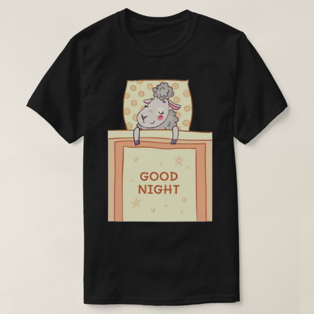 Good night baby sheep T-Shirt (Design Front)