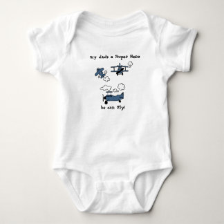Good Night Bye Bi-Planes Super Hero Baby Bodysuit