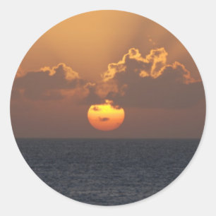 Good night classic round sticker