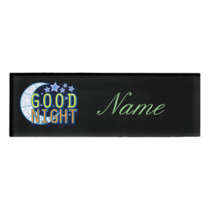 Good Night Crescent Moon Thunder_Cove Name Tag