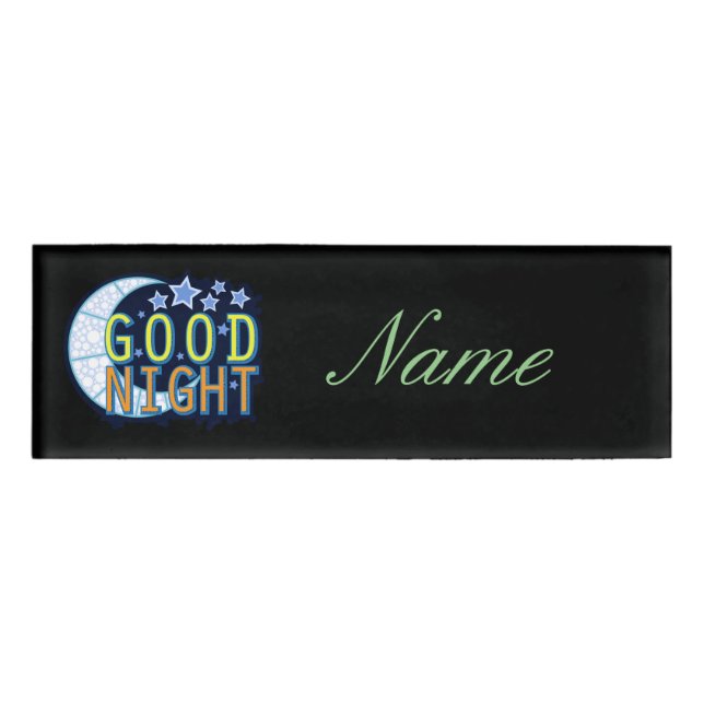 Good Night Crescent Moon Thunder_Cove Name Tag (Front)