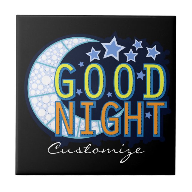 Good Night Crescent Moon Thunder_Cove Tile (Front)