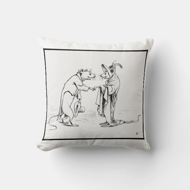 Good Night Mice Throw Pillow (Front)