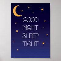 Good Night Sleep Tight Quote Poster