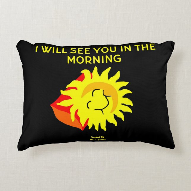 Good Night Sun Accent Pillow (Front)