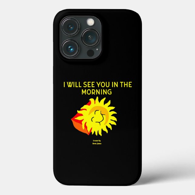 Good Night Sun Apple iPhone 13 Pro Case (Back)
