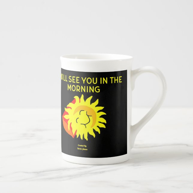 Good Night Sun Bone China Mug (Right)