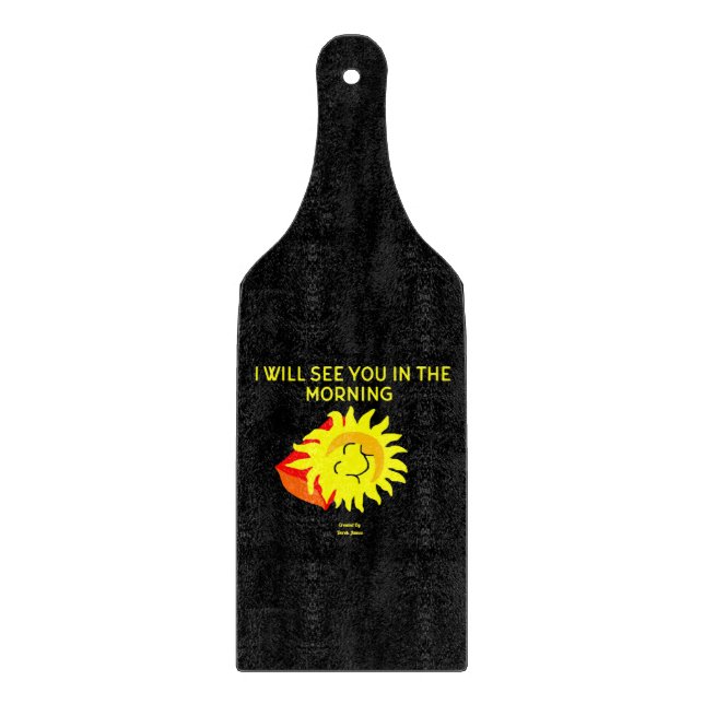 Good Night Sun Cutting Board Paddle (Front)