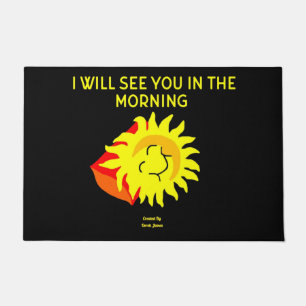 Good Night Sun Door Mat