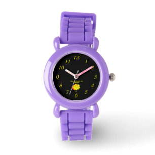 Good Night Sun Kids Red Glitter Watch