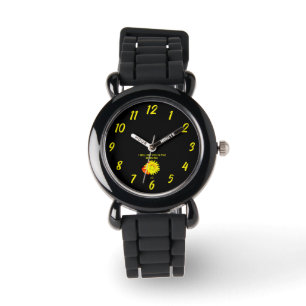 Good Night Sun Kids Silver Glitter Watch