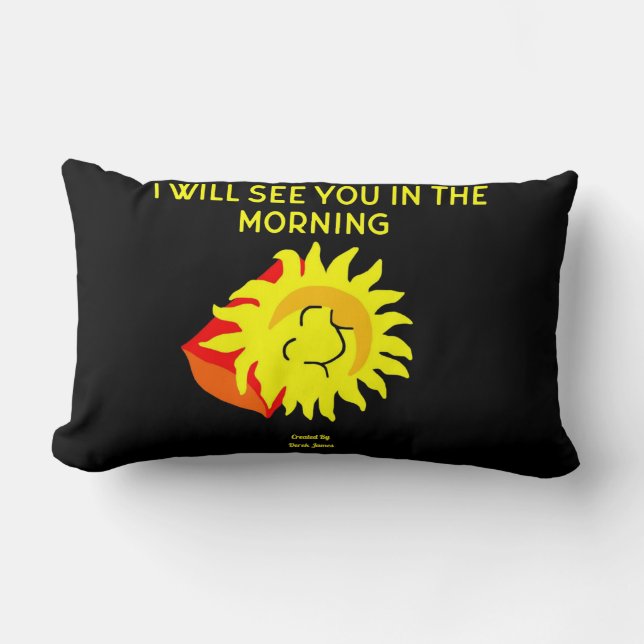 Good Night Sun Lumbar Pillow (Front)