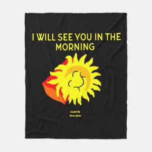 Good Night Sun Medium Fleece Blanket