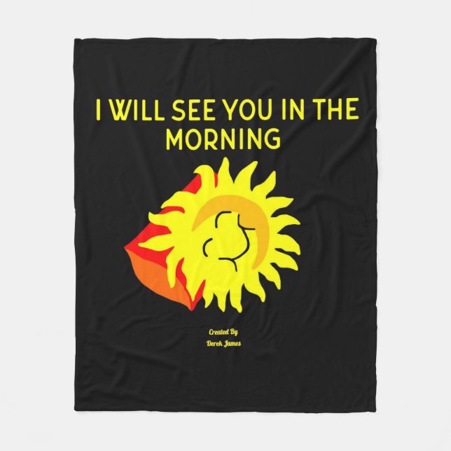 Good Night Sun Medium Fleece Blanket (Front)