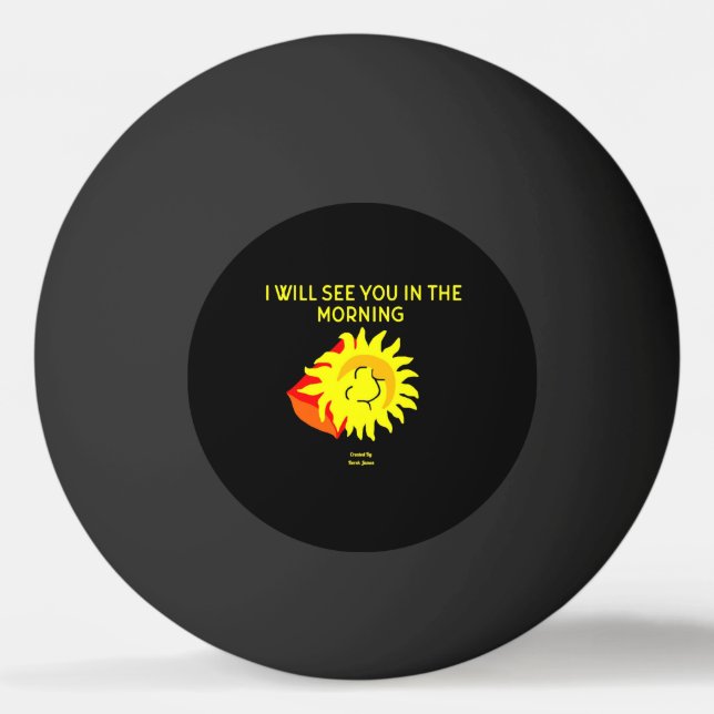 Good Night Sun Ping Pong Ball (Front)