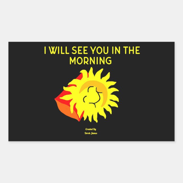 Good Night Sun Rectangle Sticker (Front)