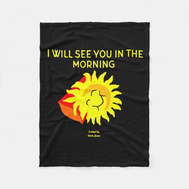 Good Night Sun Small Fleece Blanket (Front)