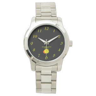 Good Night Sun Unisex Silver Bracelet Watch