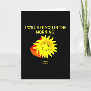 Good Night Sun Vertical Greeting Card