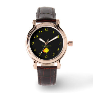 Good Night Sun Women's Square Leather Watch