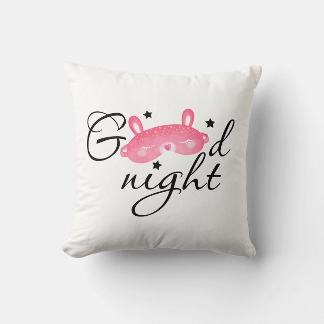 Good Night & Sweet Dreams Throw Pillow (Front)