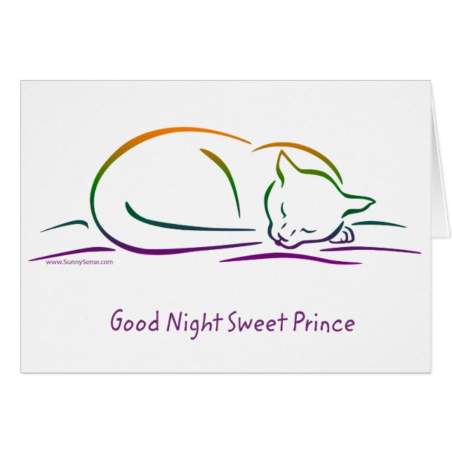 Good Night Sweet Prince (Cat) (Front Horizontal)