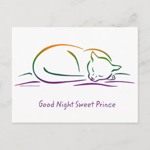 Good Night Sweet Prince (Cat) Postcard