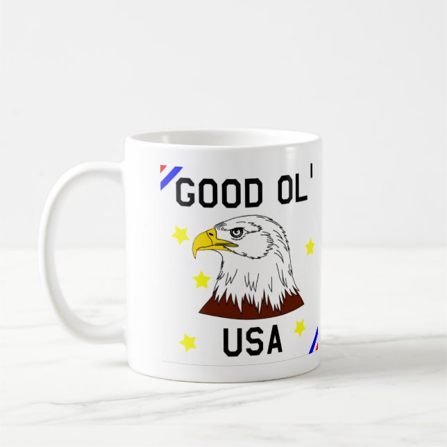 Good Ol' USA Tie Bar Coffee Mug (Left)