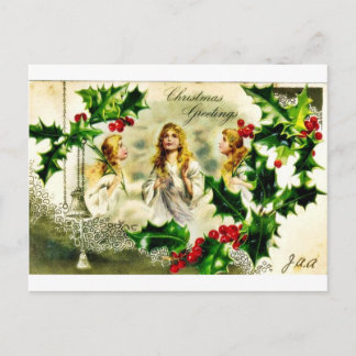 Good Old Christmas Holiday Postcard