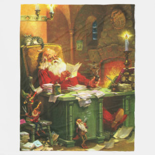 Good Old Santa Claus Fleece Blanket