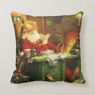 Good Old Santa Claus Throw Pillow