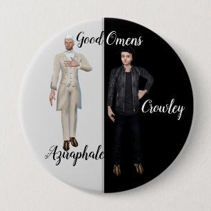 Good Omens badge 4 Inch Round Button