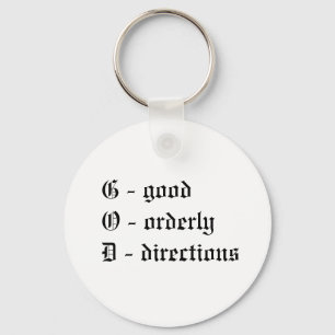 Good orderly direction keychain