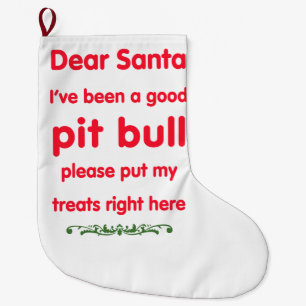 good pit bull large christmas stocking
