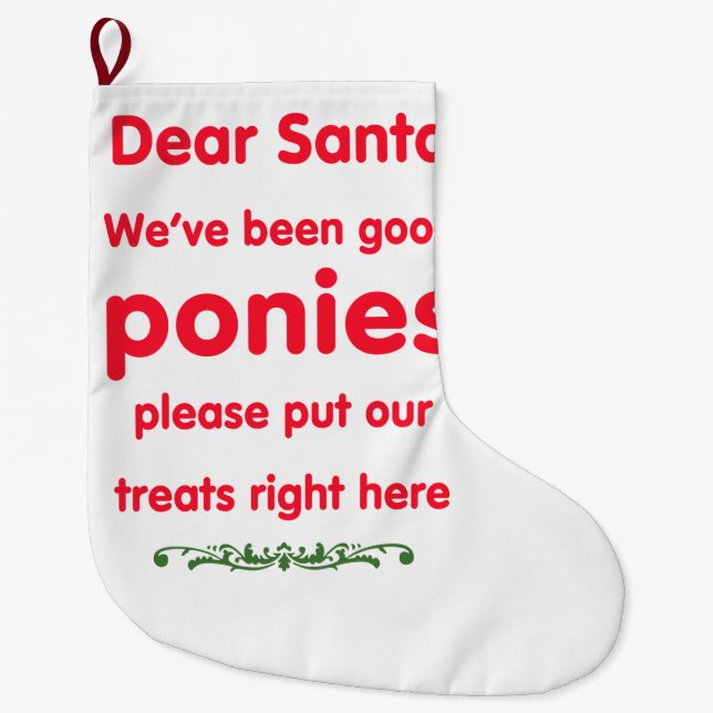 good ponies large christmas stocking (Front)