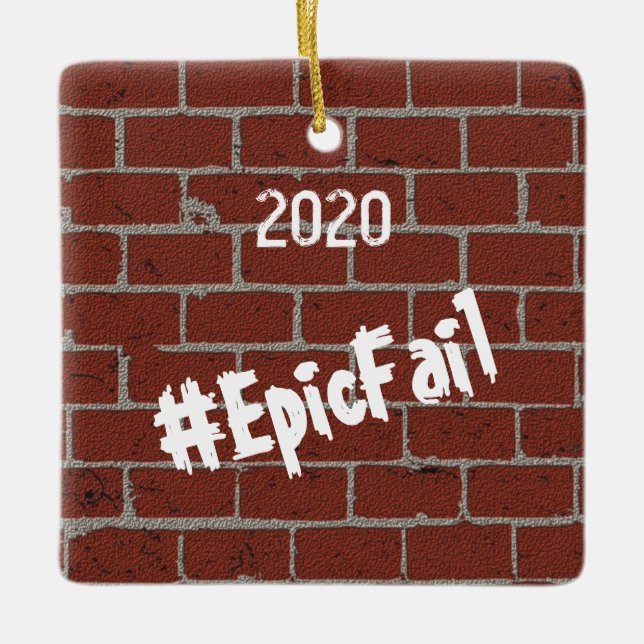Good Riddance 2020, Epic Fail Christmas Ornament (Front)