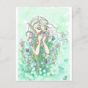 Good Scents Flower floral Fairy Fantasy Art Print Postcard