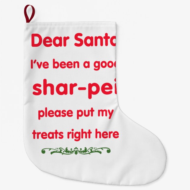 good shar-pei stocking (Front)