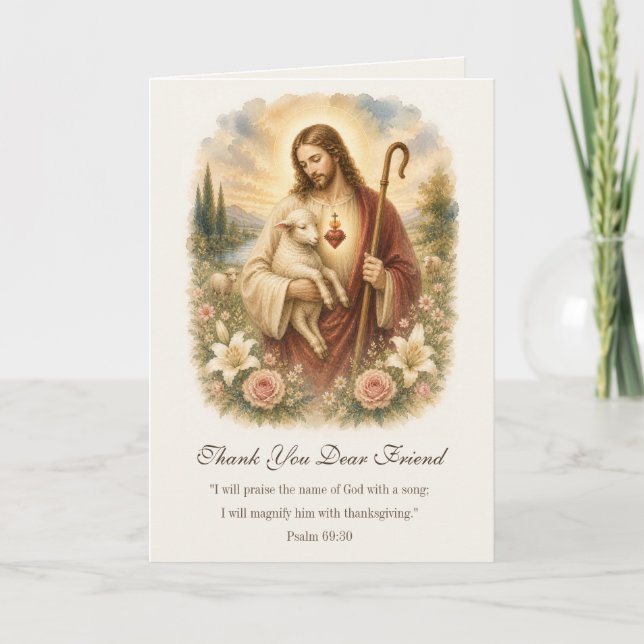 Good Shepherd Catholic Friendship Scripture Card (Front)