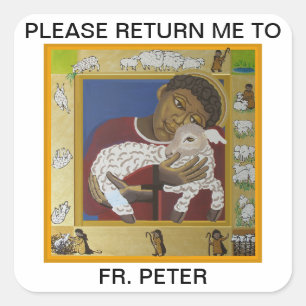 Good Shepherd Christian bookplate Sticker